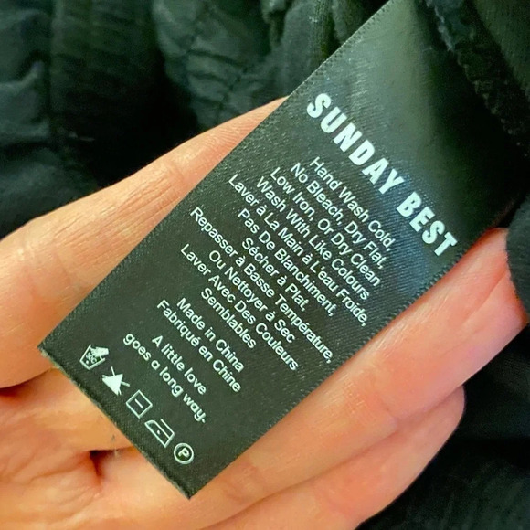 Aritzia Sunday's Best Tabata Sleeveless Jumpsuit Medium Black Strapless Romper - Picture 10 of 13